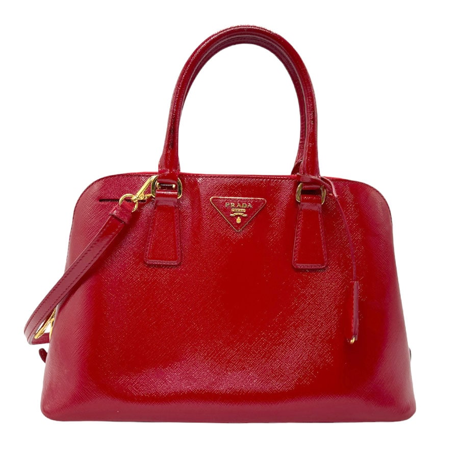 プラダ PRADA ハンドバッグ ショルダーバッグ レザー レッド レディース z2735