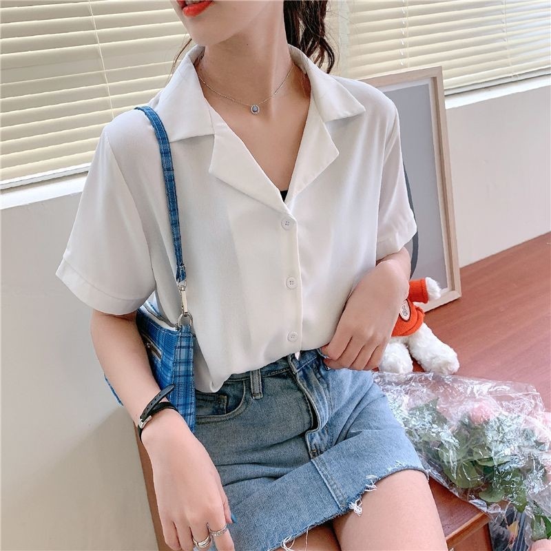 白 シャツ レディース アウター 半袖 シフォン トップス レディース おしゃれ ゆったり リラックス レディース ドレープ シャツ821376