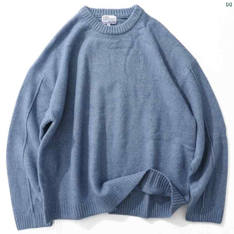 メンズ　ファッション　男性用　カジュアル　オシャレ 秋冬用 ベーシック クルー ネック セーター 肌 優しく 柔らかく クラシック トップス 無地 プルオーバー す