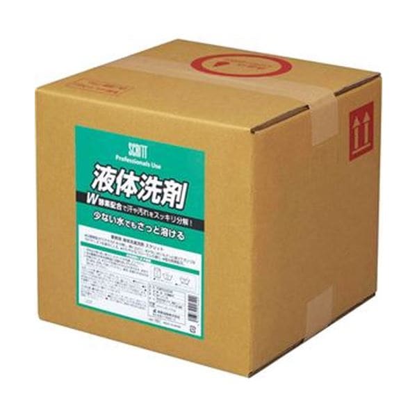 （まとめ）熊野油脂 スクリット 衣料用液体洗剤10L 1箱[x3セット]
