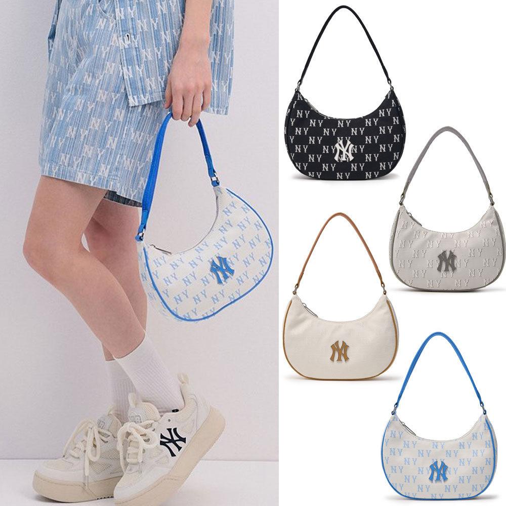 クラシックモノグラムホーボバッグクロスバッグショルダーバッグニューヨークヤンキースNY 3ABQS014N Jacquard Hobo Bag