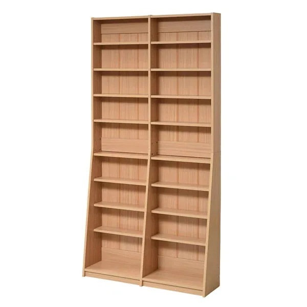 本棚 書棚 幅90cm 1cmピッチ 漫画本 文庫本 FRM-0009-LB ライトブラウン