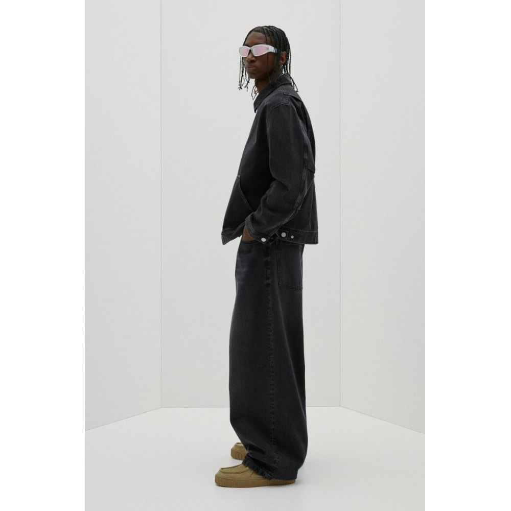 H&M スーパーバギージーンズブラック