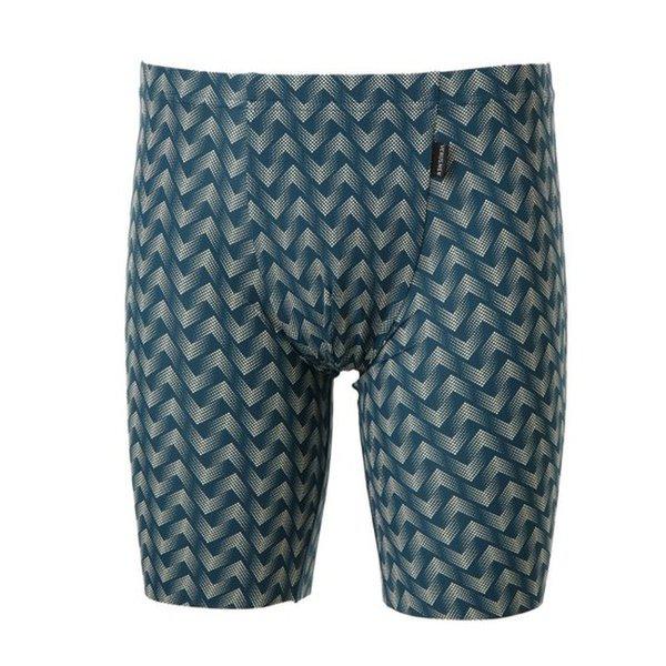 柔らかい肌触り 太ももが巻き込まれないナイロン プレカッティング ドット 幾何ナ염 ヒドゥン ロングドロワーズ(VMP7294L)