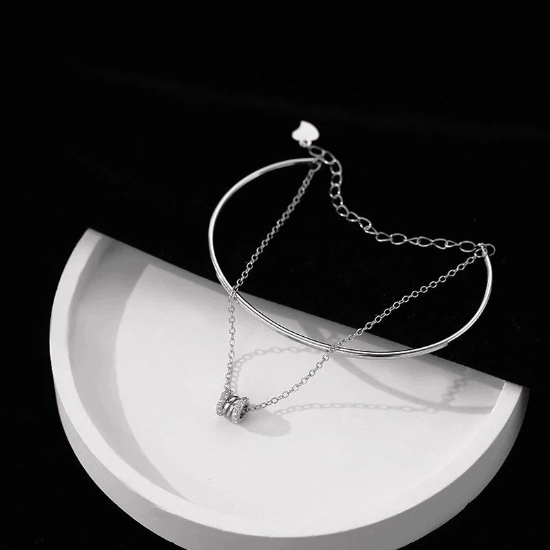 個性的なハンドアクセサリーQSL1 五角星二重ブレスレット韓国簡約合わせやすい小清新手元を美しく