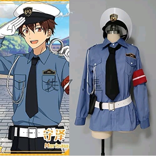 守沢千秋 警察上着セットコスプレ衣装 変装 クリスマス アニメ イベント パーティ コスチューム変装