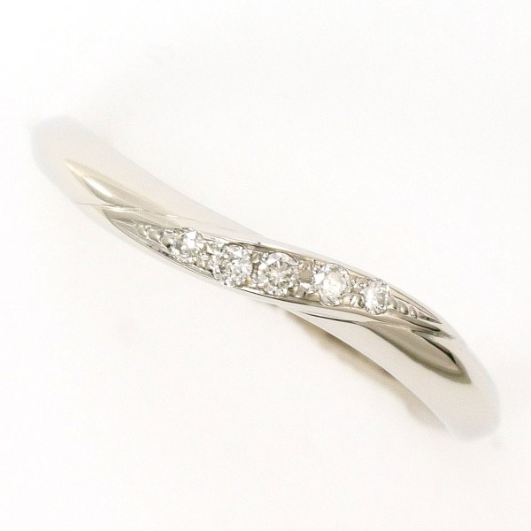 ヴァンドーム青山 PT950 リング 10.5号 ダイヤ 0.04 ブルーダイヤ ジュエリー 中古