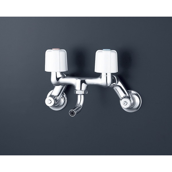 KM33N3W 寒2ハンドル混合栓肉厚万能N付