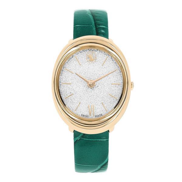 時計 5717536 クリスタル レディース レザーウォッチ