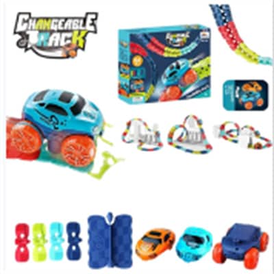 組み立て 車 レール DIY おもちゃ 軌道 ミニカー 駆動車 立体パズル 知育玩具 ライト搭載 男の子 女の子 室内遊び 親子ゲーム 宙返り レーストラックカー アドベンチャートラック 6,595円