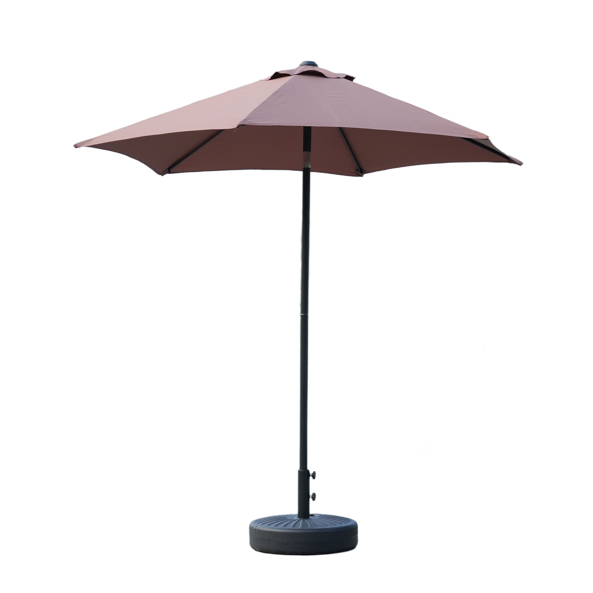 【国内発送】263【TYPEAブラウン+ベース付き】パラソル ハンドル・フリルなし　直径220cm 30+UPF紫外線対策 角度調整 パラソルセット ベース パラソル ガーデンパラソル 7,225円