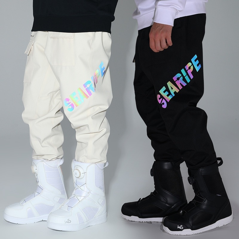スノーボードウェア ズボン パンツ メンズ レディース 単品 光反射 カーゴパンツ スノーボード スキーウェア スノボウェア プルオーバー ゆったり 切り替え 韓国風 男女兼用 防風防水防寒