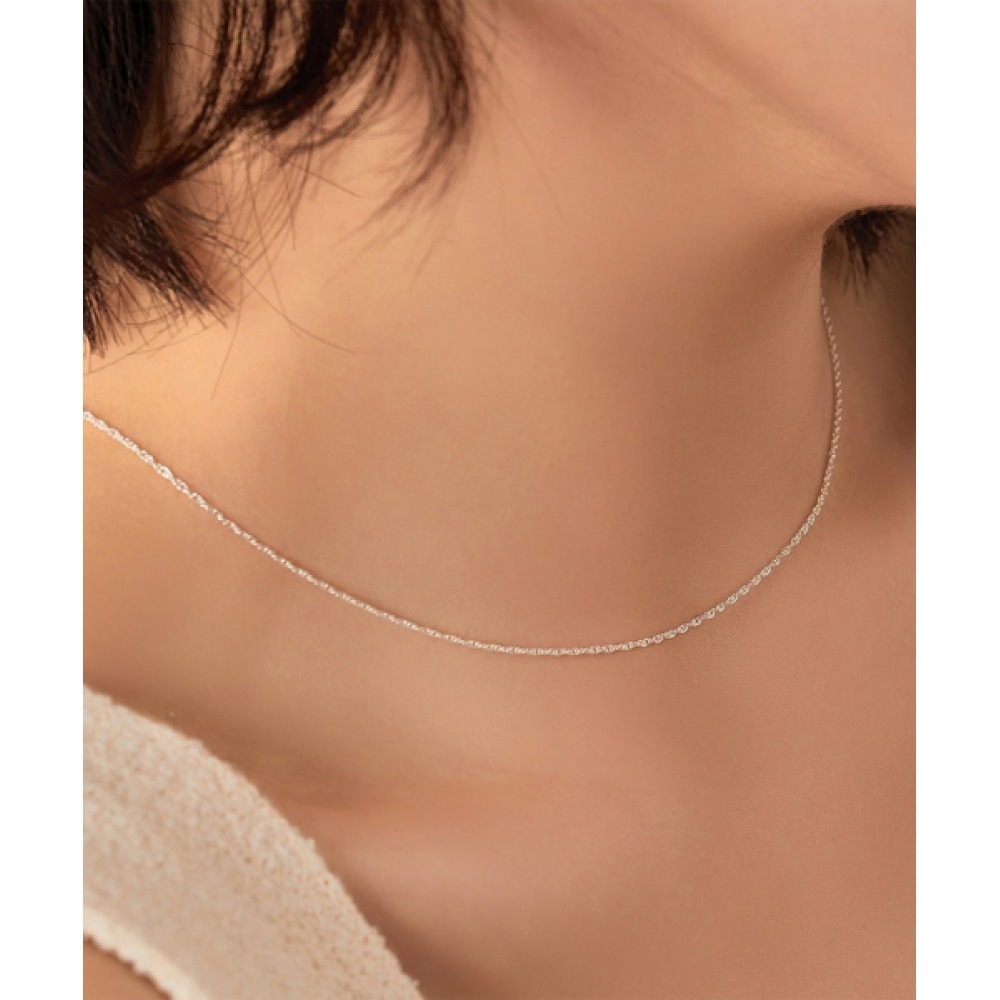 HELENE JEWELRY 925 シルバーロープスタイルチェーンシルバーネックレス