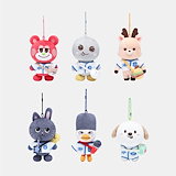 TWS プラッシュキーリングセット(ネコ・クマ・ゴースト) TWS plush keyring ゴースト 未開封 KPOP TWS Cartoon Keyring