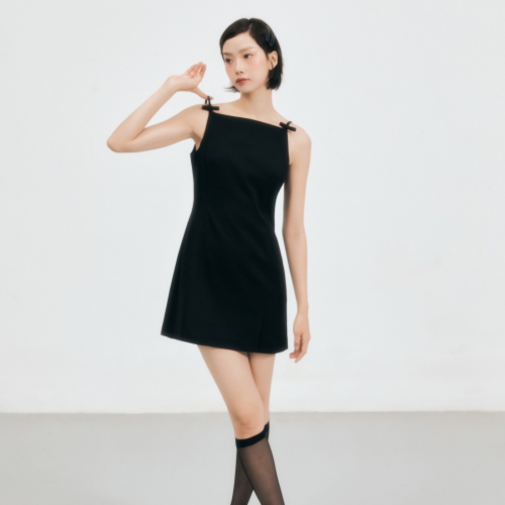MIXXO リボンポイントミニドレス_ミウォウェット03G