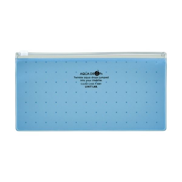 （まとめ）リヒトラブ AQUA DROPsクリヤーケース PEN（通帳）青 F-5301-8 1枚(×30セット)