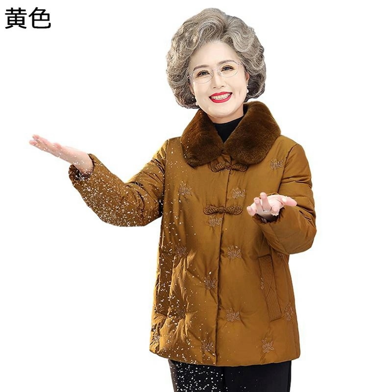 ダウンジャケット レディース ジャケット アヒル羽毛 ファー付き 刺繍 花 トップス 長袖 厚手 保温 防水 動きやすい ウィンタージャケット シンプル オシャレ 柔軟 日常 普段使い 保温 秋冬用