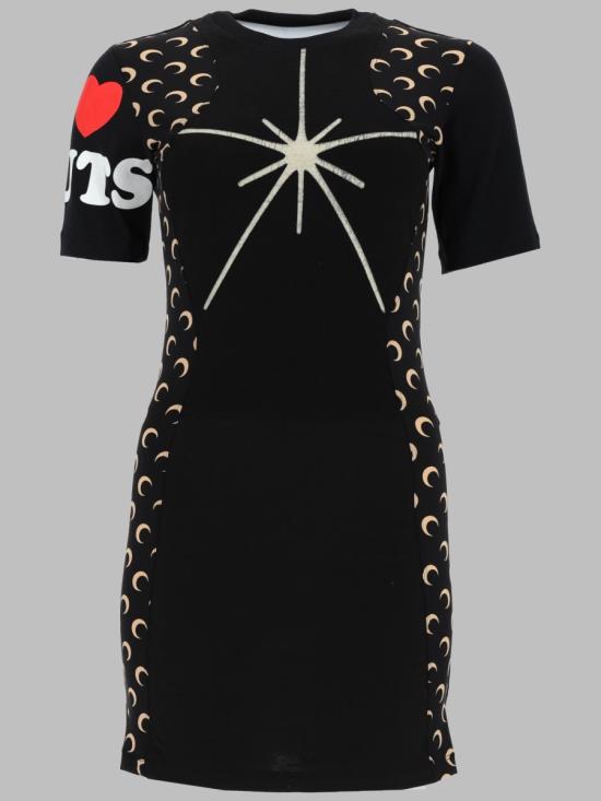 MARINE SERRE Women Dresses WDR484A UJER0003BK87 BLACK