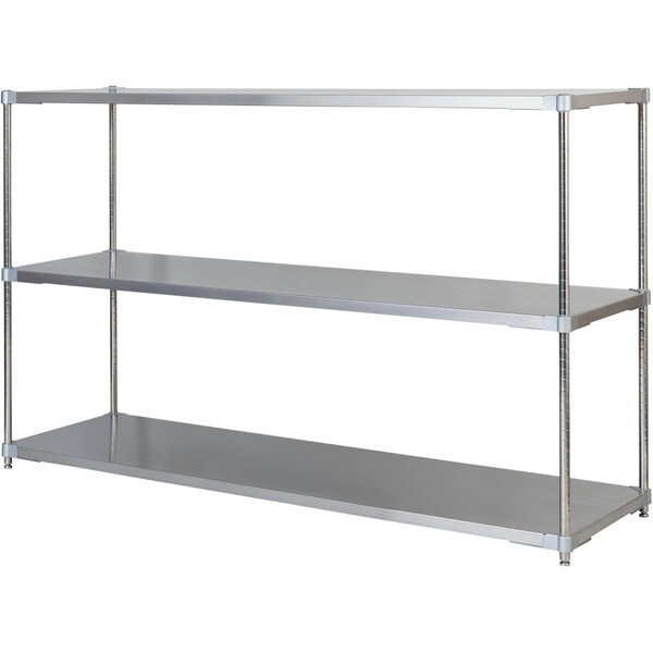 アイ・エル・シー GSS3-60180 燕三条製 PROFACE SUS304ステンレスソリッドシェルフ3段 600×1800×1200 SUS304ステンレスポール メーカー直送