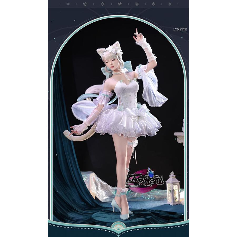 【予約商品】2026新作 Insでも話題に 三分妄想　原神　コスプレ　リネット　天使の庭　同人衣装　ウィッグ　追加可