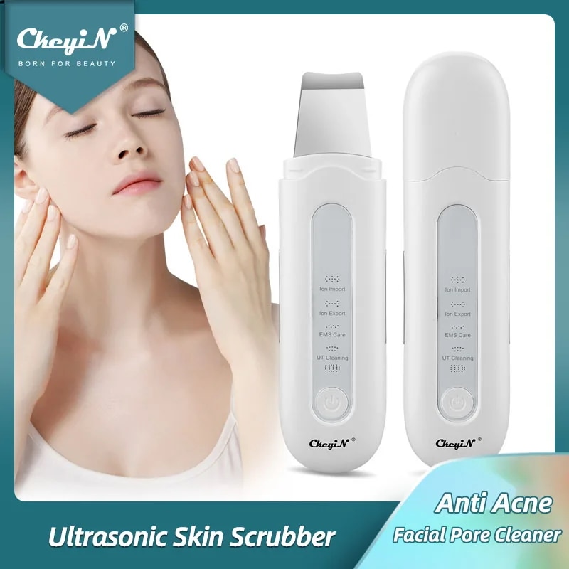 毛穴吸引器 超音波スキンスクラバー ems 超音波 にきび抽出器 毛穴を深くきれいにするスパチュラ