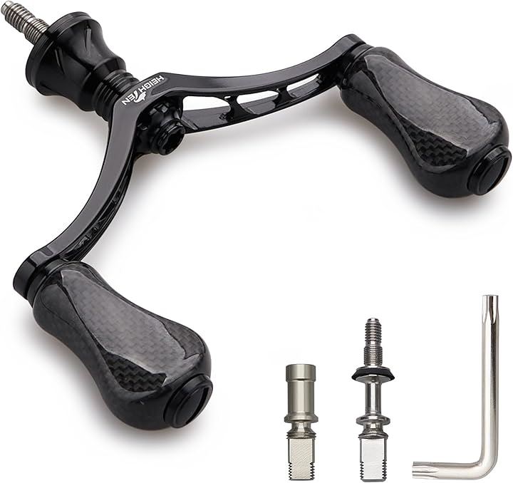 80mm リール ハンドル 20mm カーボン ノブ 搭載 シマノ ダイワ 通用 スピニングリール用 Gourd Series - 936( 80mm - ブラック) 8,428円