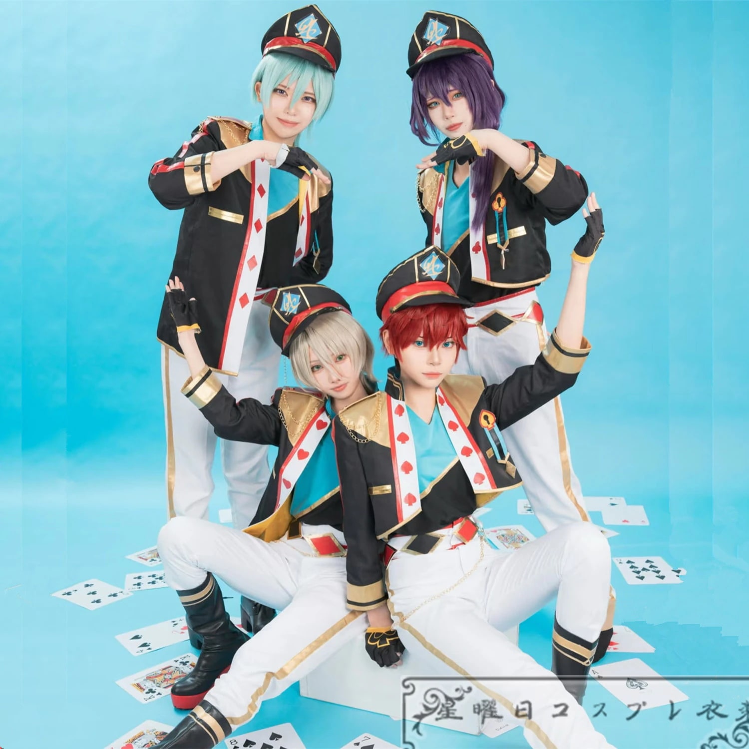 [今日は安い-出荷が早い]あんスタ ALKALOID アルカロイド 翼モラトリアム 白鳥藍良 風早 巽 礼瀬 マヨイ 天城一彩 MV衣装 コスプレ衣装 コスチューム品質良い 店舗お勧め