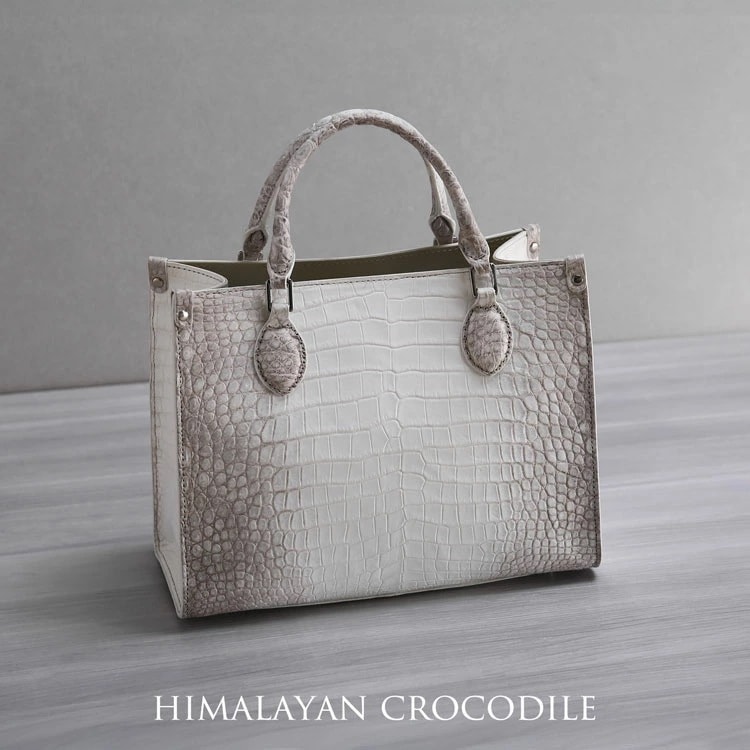 ヒマラヤ クロコダイル ミニ トートバッグ レディース 2way バッグ 斜め掛け ショルダーバッグ ユニセックス 鰐革 保証書 付き 本革 4FA (06001876r)