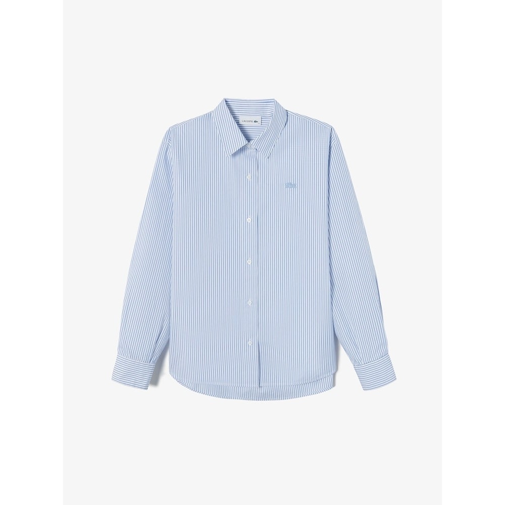 LACOSTE 女性用リラックスフィットポプリンシャツ CF579E-55G 001 Q2NCF579E-55G001