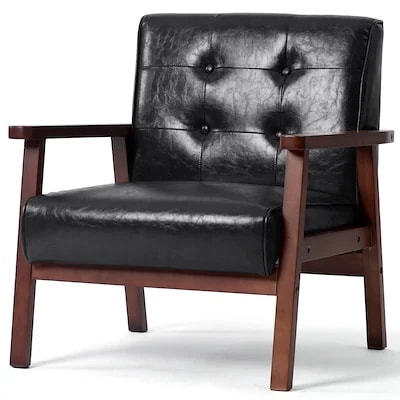 【国内即日発送】1人掛け ダークブラウンPVC