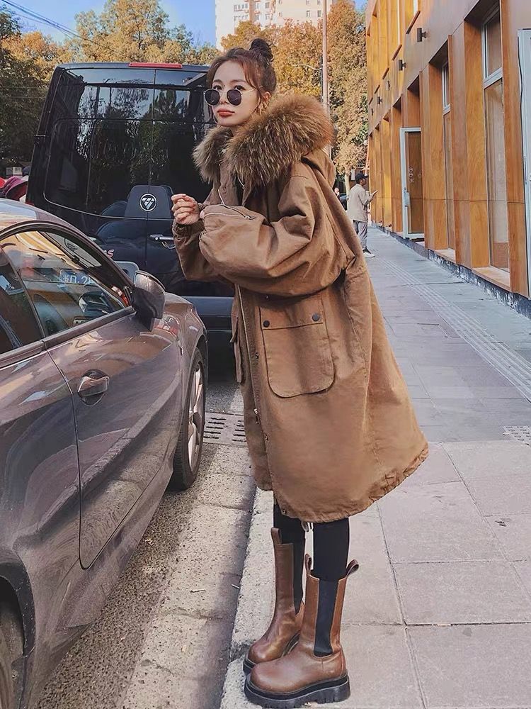 2023 ニューデザイン 裏起毛 厚手 セミロング ジャケット あたたまること レディース 着痩せ 気質 5,696円