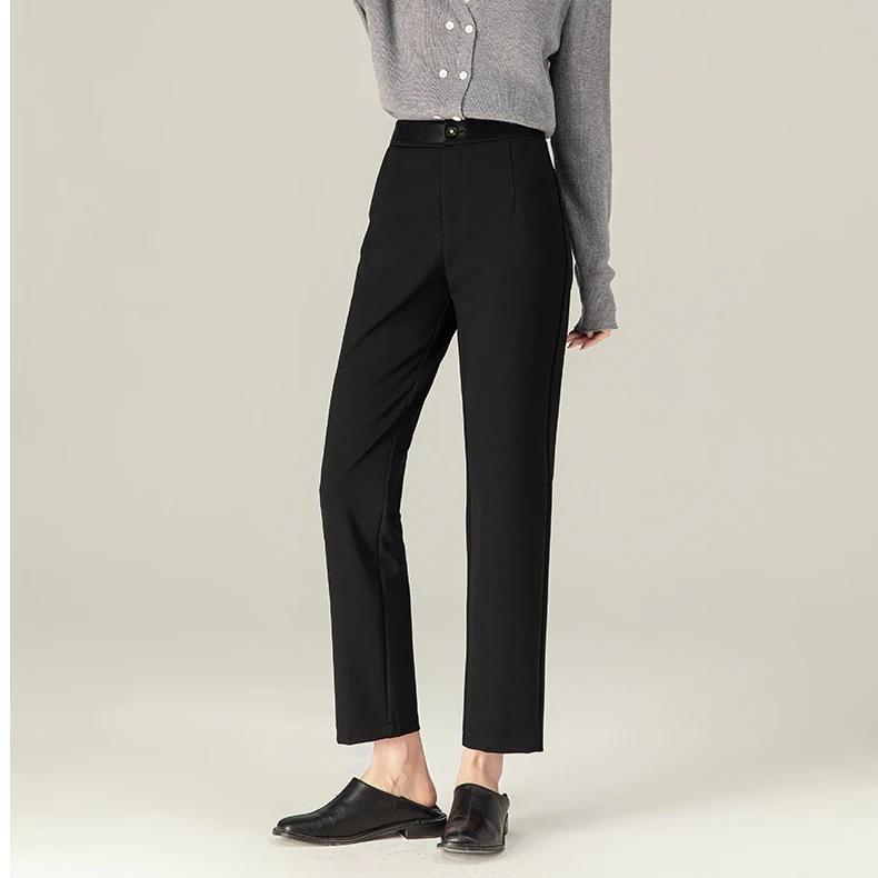 大きいサイズ 通勤スーツパンツ 九分ズボン 秋冬新作百合ハイウエスト ストレートボトムス 7,917円