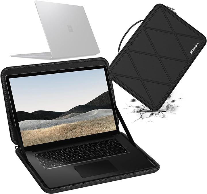 互換品 ハードEVA保護スリーブケース 14.4インチ Microsoft Laptop (Black-For Microsoft 14, For Microsoft 14.4インチ()