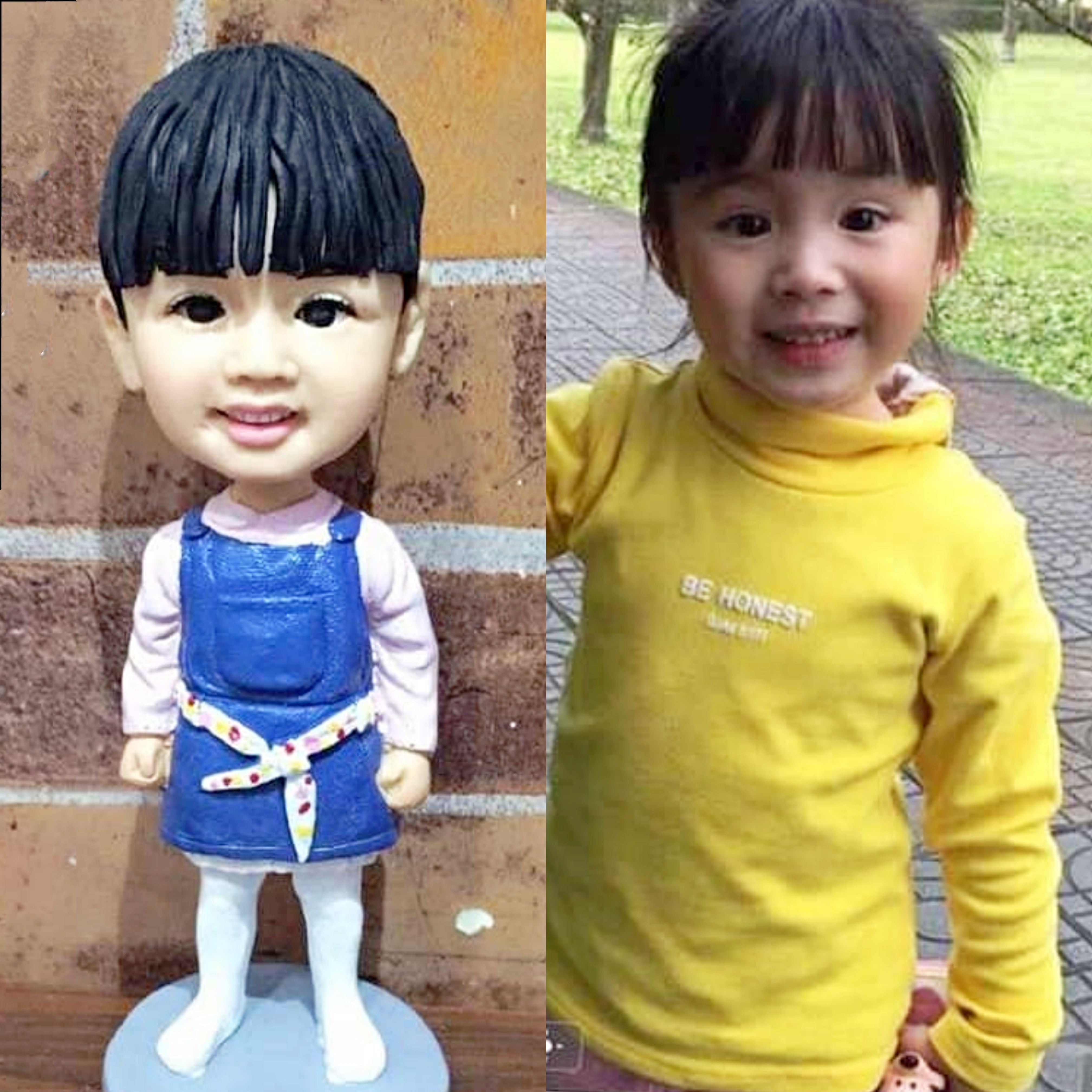 【オーダーメイド】3D肖像画 似顔絵 写真 人形 フィギュア 誕生日 ベビー 赤ちゃん キッズ 子供 幼児 出産祝い