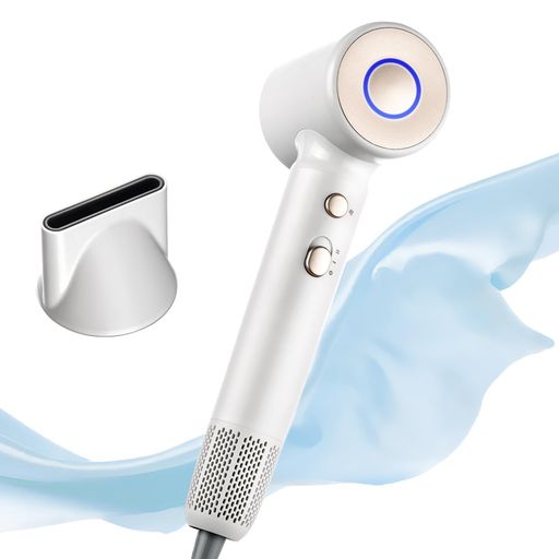 ドライヤー 大風量 速乾 2億高濃度マイナスイオン 美髪 静電気抑え 【令和6年新登場 超高速回転 スーパーモーター】11万回転/分 ヘアドライヤー 風温/風速調節 低温 低騒音 軽量 コンパクト 家