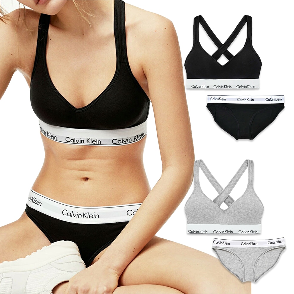 レディース 下着 ブラ&ビキニ ショーツ 上下セット モダン コットン セットアップ ノンワイヤー パッド入り インナー 女性 パンツ