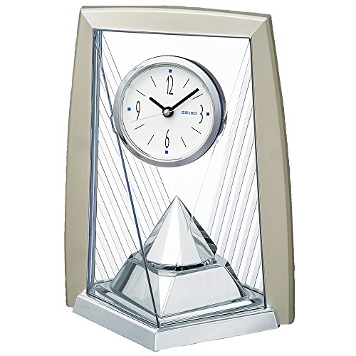 セイコー クロック 置き時計 アナログ 回転飾り 薄金色 パール BY423S SEIKO