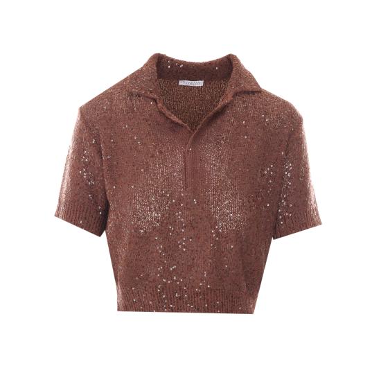 BRUNELLO CUCINELLI Women Polo Shirts MDJ547605 C9092 Brown