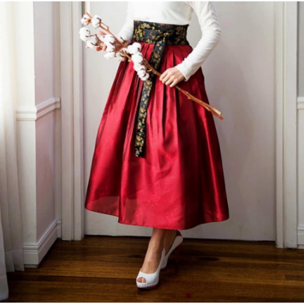 生活韓服フラワーボウルウエストスカートライフ韓服(単品)