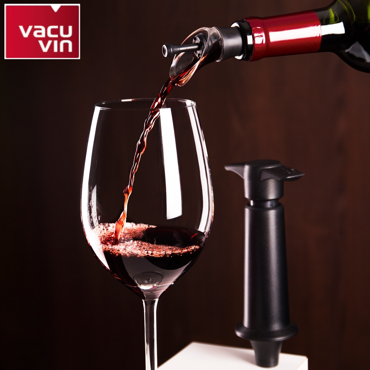 ボトルストッパー vacuvin ワインサーバー＆セーバー ストッパー付き バキュバン ワインストッパー ワイン保存 ワイングッズ 酸化防止 密閉 サーバー セーバー ワイン 保存栓 キャップ
