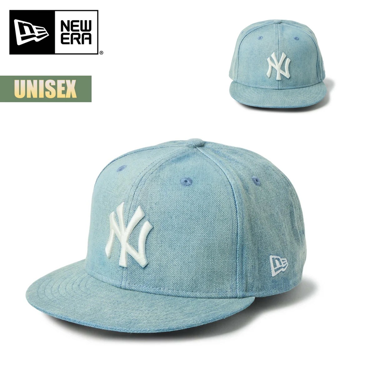 キャップ 帽子 9FIFTY ニューヨーク・ヤンキース ウォッシュドデニム ユニセックス ストリート カジュアル サイズ調整 メンズ レディース MLB NY メジャー ロゴ ベースボール CAP