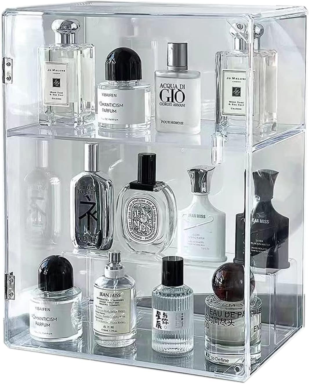 香水収納 ボックス 防水 防塵 アクリル 香水 収納ケース ディスプレイラック 透明 収納箱 卓上 ドレッサー オーガナイザー 香水収納 香水ホルダー