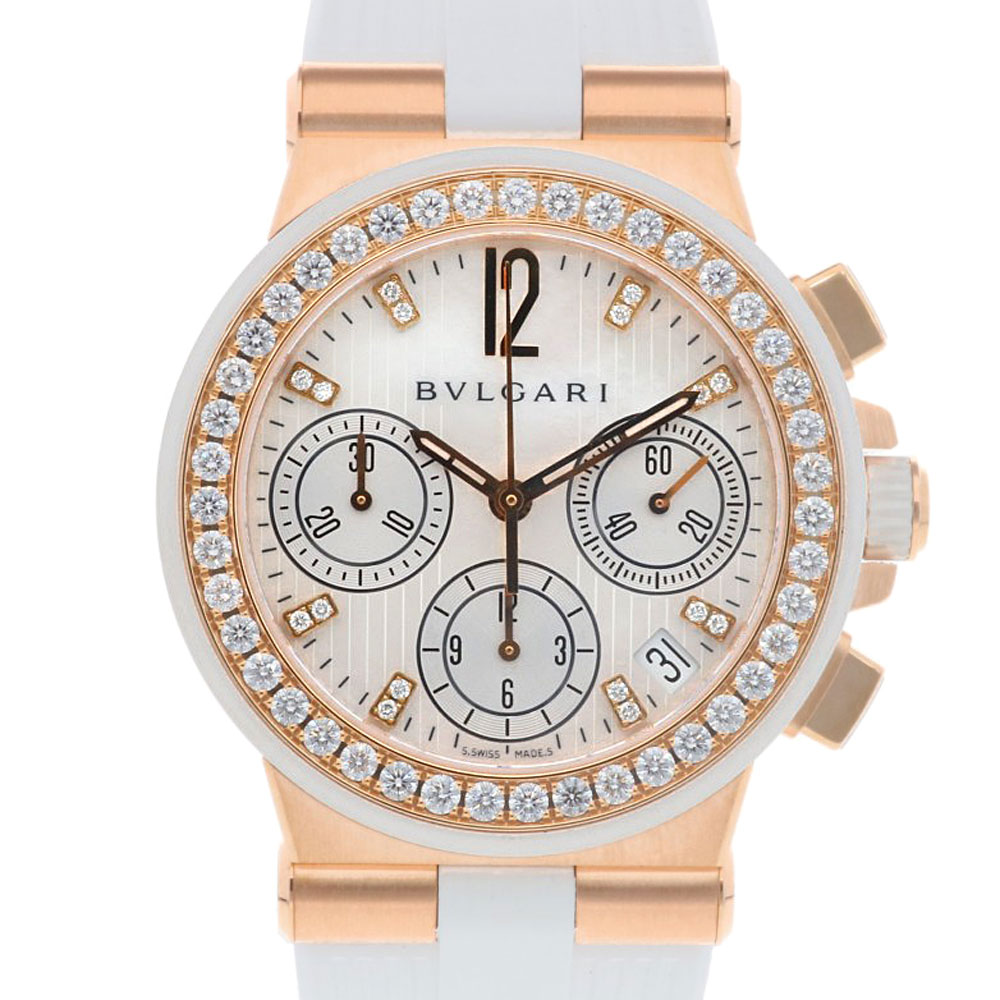 ブルガリ ディアゴノ 腕時計 18金 K18ピンクゴールド DGP35GVCH 自動巻き 1年保証 BVLGARI 中古 美品