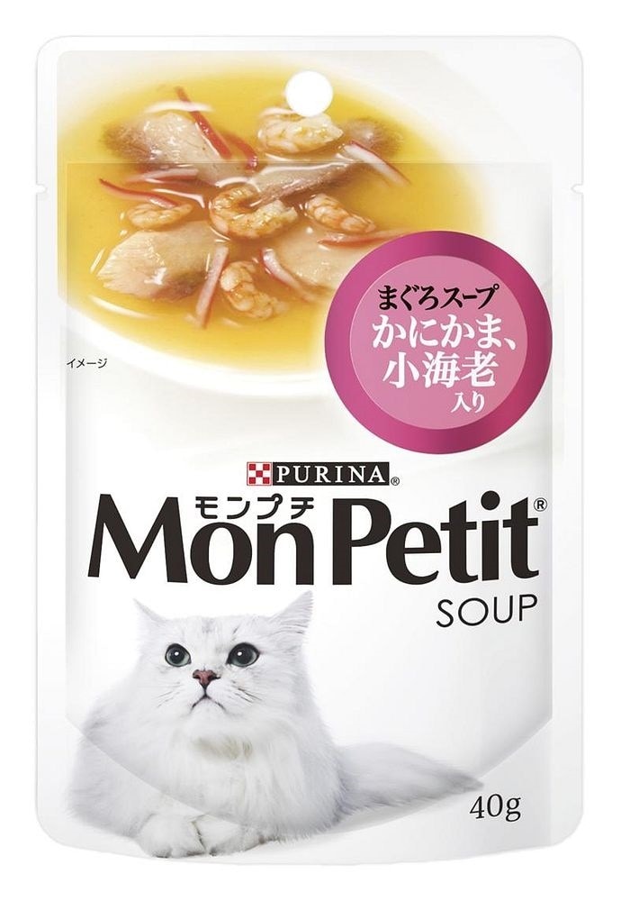 （まとめ買い）モンプチパウチ スープメニューまぐろかにかま小海老入り 40g 猫用 キャットフード [x48]