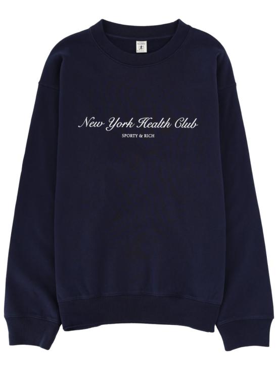 SPORTY & RICH Men Tunic Tops ST07166043BL106 DARKNAVY BLUE