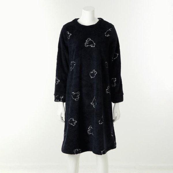 (正常) 極細繊維の白くま刺繍女性ガウン 女子ワンピースパジャマ_C VEV3967L_NB_C