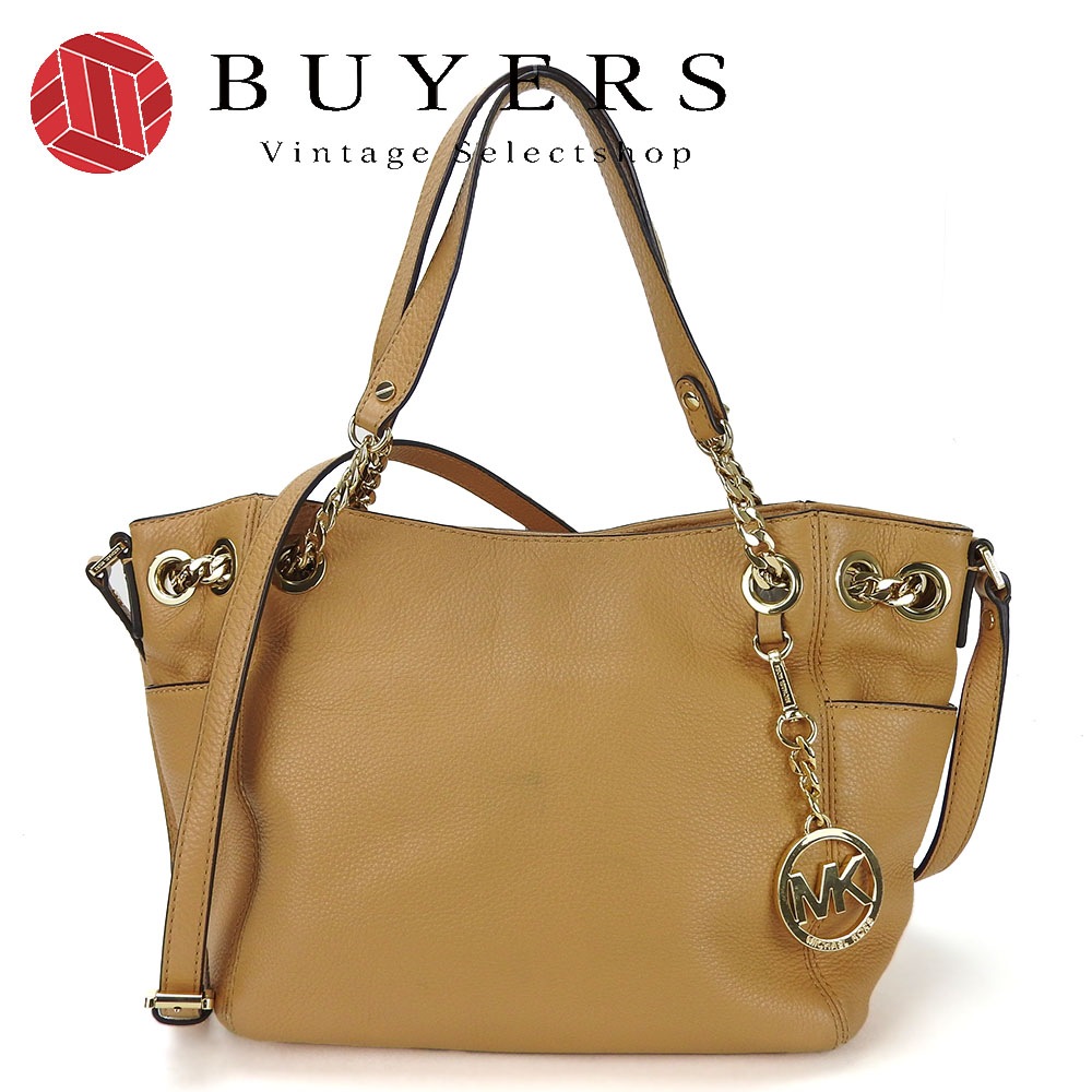 中古 マイケルコース 2WAY トートバッグ ショルダー 30S5GTCE2L 肩掛け 斜め掛け ベージュ ゴールド金具 レディース 女性 MICHAEL KORS tote Shoulder b 8,323円