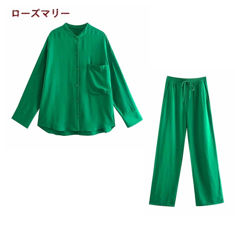 ローズマリー 欧米風 2021 4月 春 夏 新品販売 無地 長袖 シャツ ルーズトップス ハイウエ