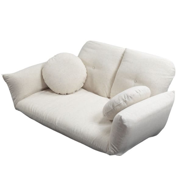 リクライニング2人掛けローソファー フラビオ 71500007-iv アイボリー