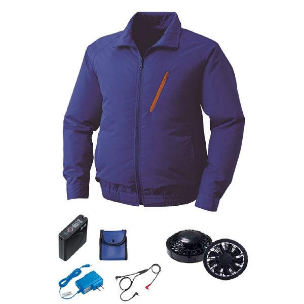 KU90510 空調服 ポリエステル製 FAN2200B/LISUPER1セット ブルー L